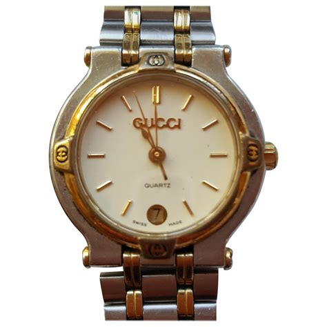 vintage gucci watch ladies silvertone|gucci watches ladies leather strap.